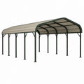Abri de voiture 600 x 300 x 280 cm en acier vert avec toit incurvé pour extérieur